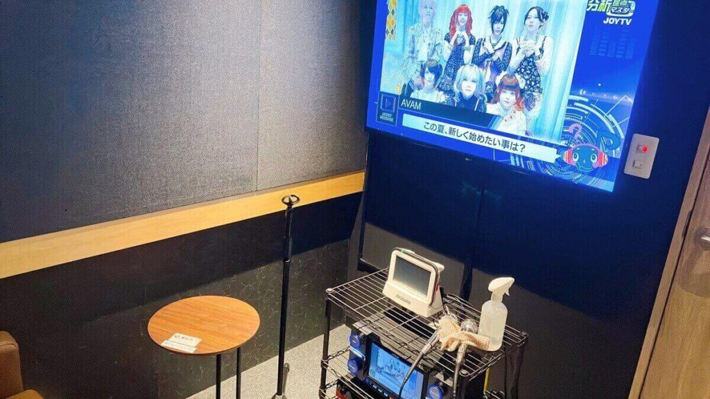 カラオケ2人部屋の内装
